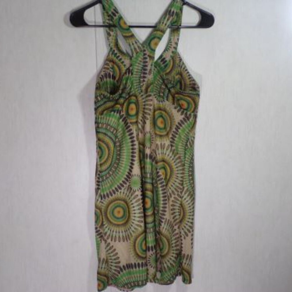 Funky People Lined Dress Size S Small Racer Back Bohemian Hippie Geo Pattern - Picture 3 of 5
